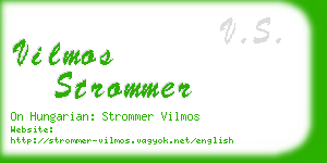 vilmos strommer business card